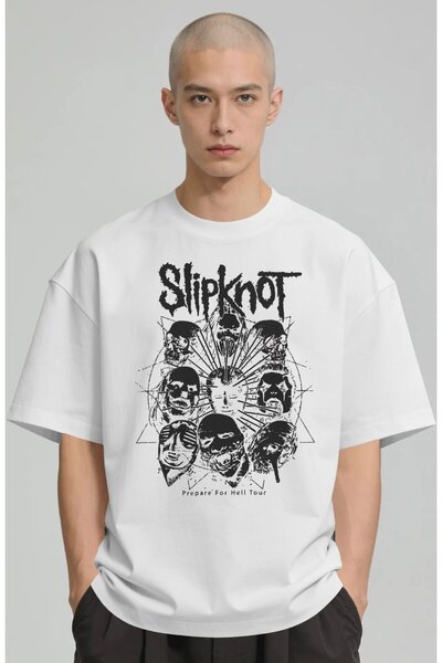 SEVBANO Slipknot rok metal muzički bend, unisex majica sa širokim krojem i pr...
