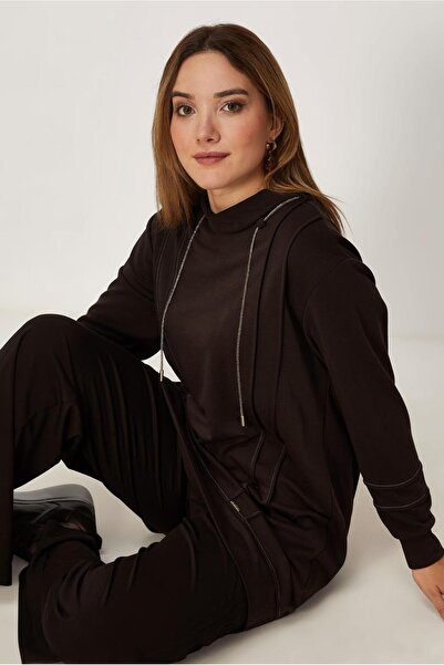 Alvina Modest Tunics - Brown - Relaxed fit