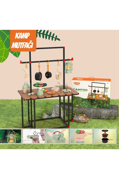 LEARNING FUN Masalı Kamp Mutfak Eşyaları Seti Tam Set Mutfak Oyuncakları