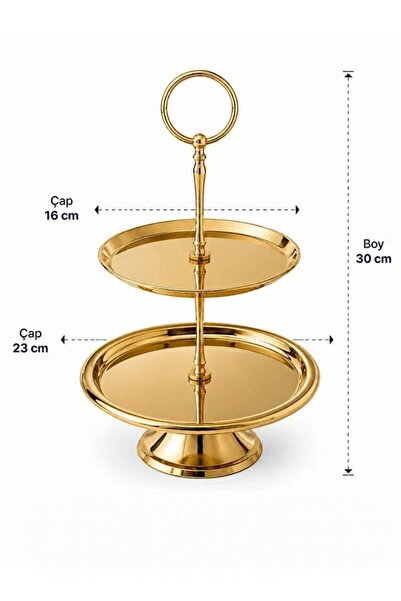Simply Now Premium Metal 2-Tier Serving Tray - Promise Engagement Feast Cooki...