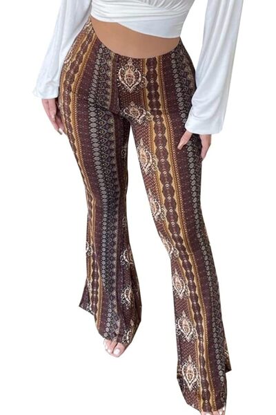 GENERAL Yuzibao women wide waistband tight yoga pants boho wide leg palazzo