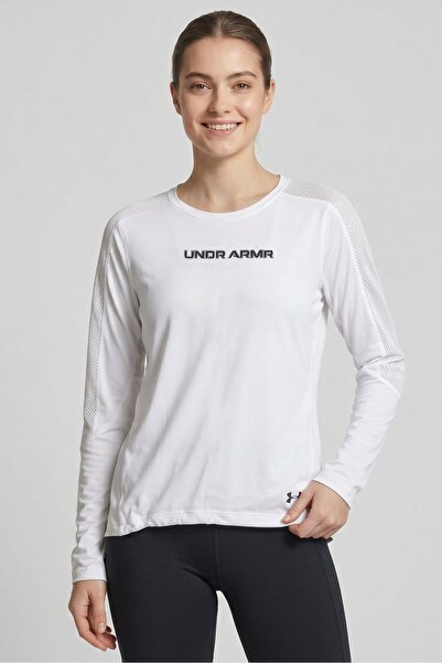 Under Armour Women Loose Fit Long Sleeve Training Top, White