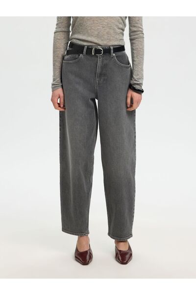 SELECTED Barrel Fit Jeans High Waist