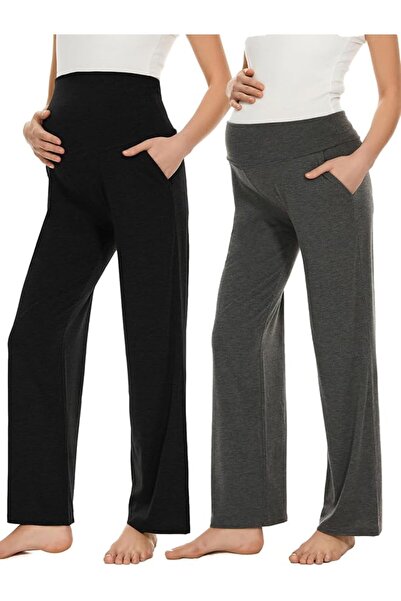GENERAL Ivaocus Pregnancy and Maternity Pants, Comfortable Palazzo Style for ...