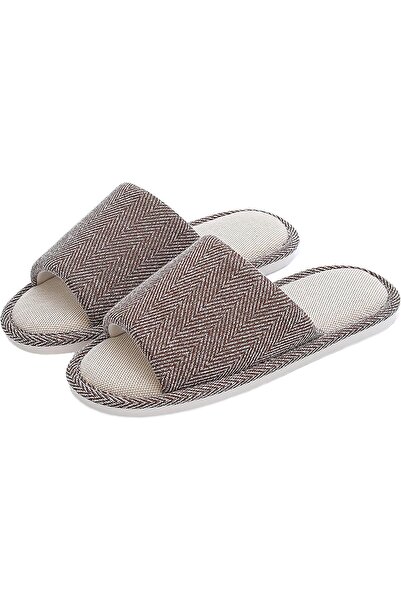 VIDSID Fidesid women's linen open front home slippers