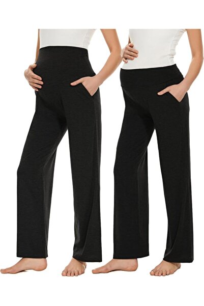 GENERAL Ivaocus Pregnancy and Maternity Pants, Comfortable Palazzo Style for ...