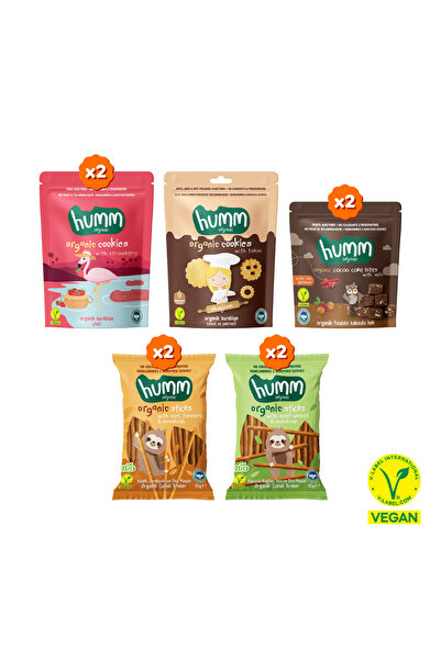 Humm Organic Organik Tatlı & Tuzlu Okul Çantası Atıştırmalık Paketi - 9 Adet(5 Çeşit)