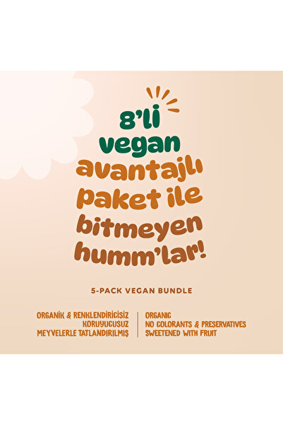 Humm Organic Organik Tatlı & Tuzlu Okul Çantası Atıştırmalık Paketi - 8 Adet(5 Çeşit)