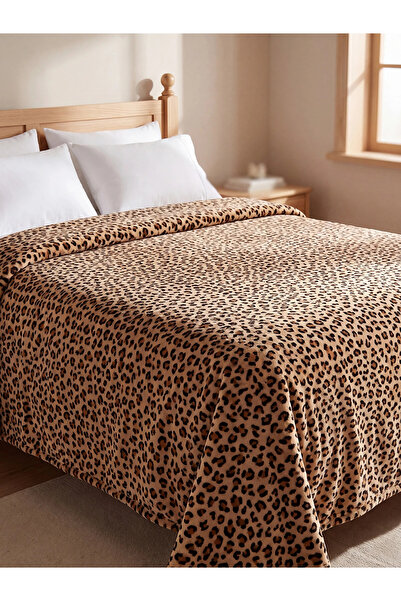 LC Waikiki LCW HOME Karışık Leopar Desenli Çift Kişilik Battaniye