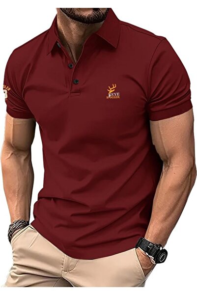GENERAL Fashionable Plain Regular Fit Half Sleeve Polo Neck T-Shirt for Men b...