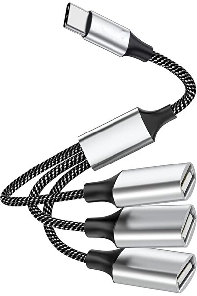 SYOSI كيبل USB C ذكر الى ثلاثة USB انثى، مقسم صوت وشحن من النوع C الى 3 منافذ...