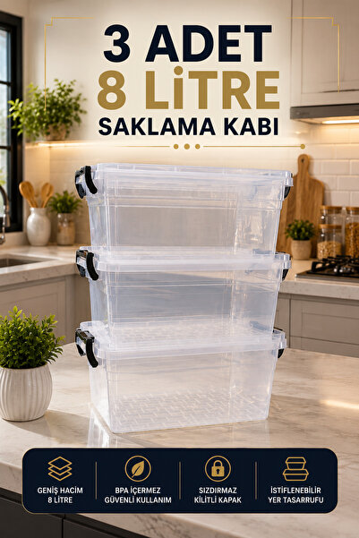 Kitchen Line Storage Containers - Seethrough - 6