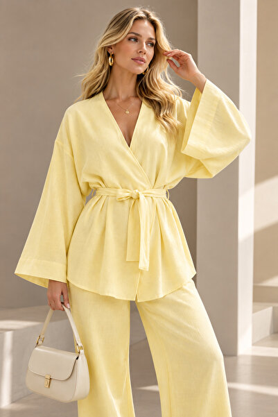 Patreon Liora Viskon Kimono Pantolon Takım