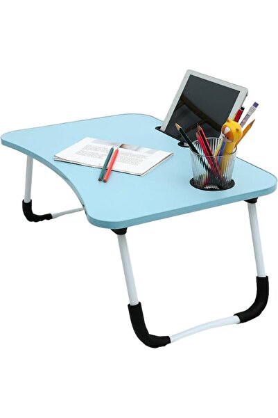 GENERAL Foldable Laptop Desk, Portable Bed Table with Cup Holder, Adjustable ...