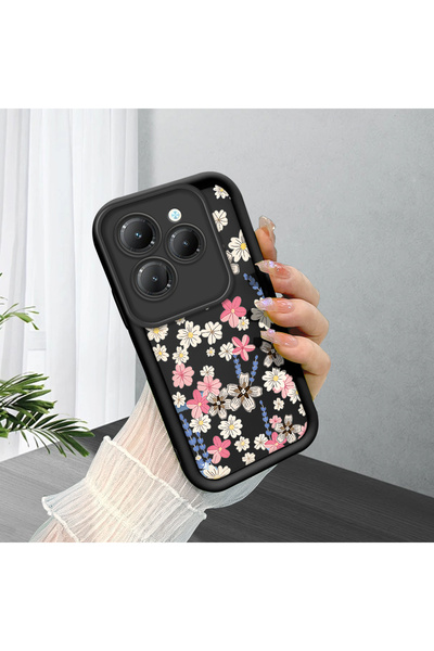 ucuc Infinix Hot 40/40 Pro Compatible Black Silicone Case with Shockproof Cam...