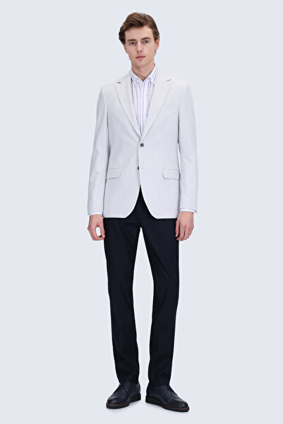 Hatemoğlu Gray Comfort Fit Mono Collar Classic Jacket