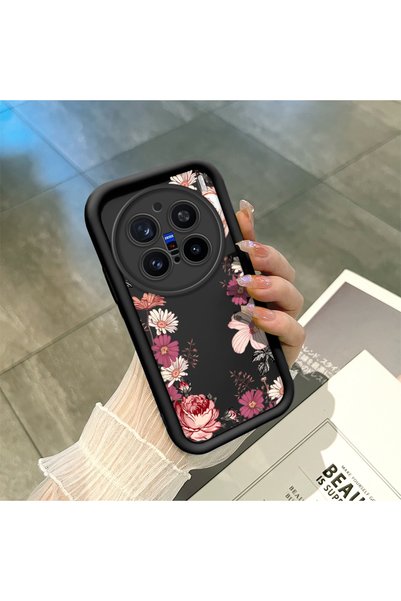 ucuc جراب سيليكون أسود متوافق مع هاتف Vivo X200 Pro، مقاوم للصدمات مع حماية ل...