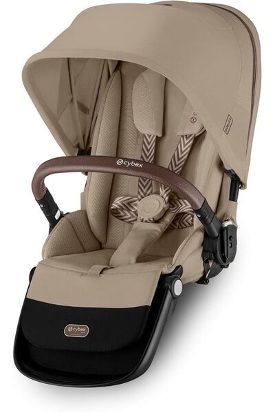 Cybex عربة أطفال جازيل S من سايبيكس - إطار أسود ذهبي، أسود مون