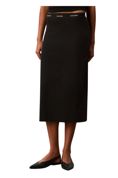 Calvin Klein Γυναικεία Midi Φούστα Μαύρη LV047H241G-UB1
