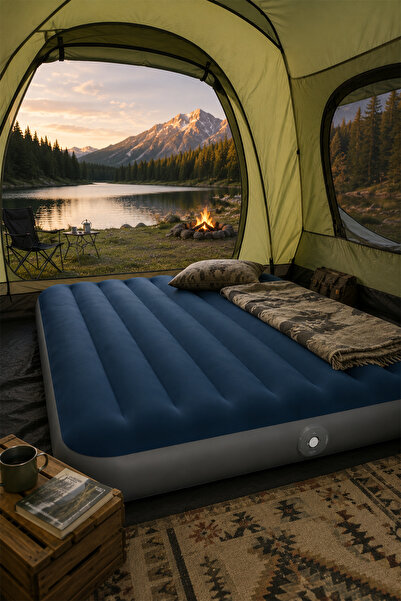 Intex Queen Çift Kişilik Şişme Yatak 152x203x25 cm | Şarjlı Çıkarılabilir Pom...