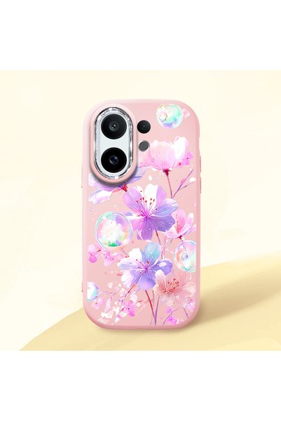 ucuc Vivo X200 Fe Compatible Shock-Absorbing Camera Protected Pink Silicone C...