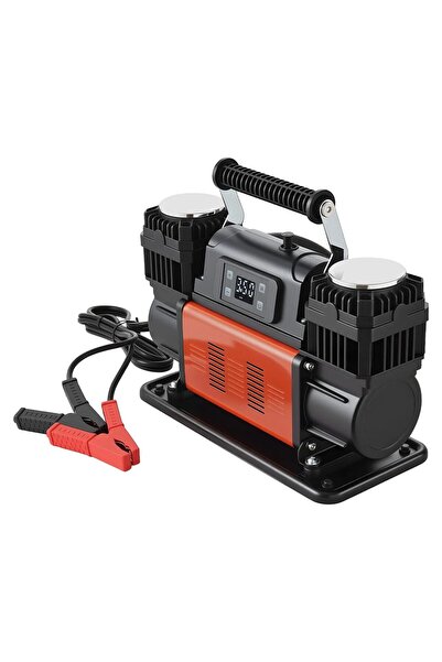 OMS Compresor auto cu 2 cilindri Heavy-Duty, 10 Bar, 300 l/min, Furtun 8 m, A...