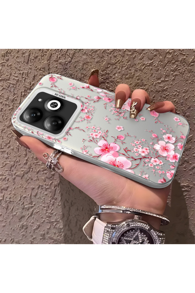 quırkshıeld Tecno Spark 20C Uyumlu Romantik Çiçek Motifli Silikon Kılıf, Şok ...