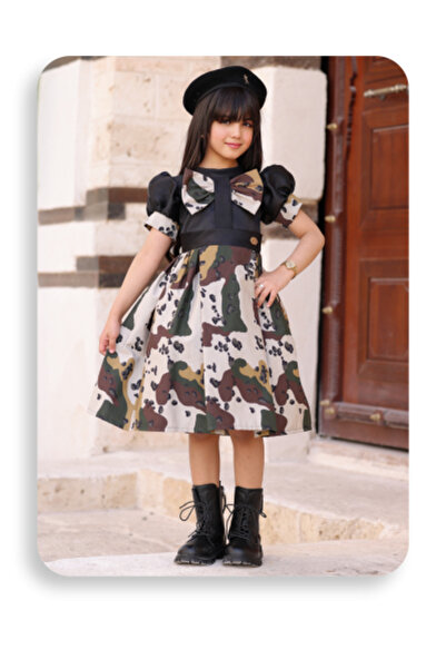 Aroshi National Day Dress for Girls, Army