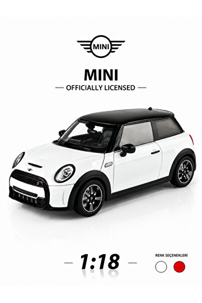 craftivio BMW Lisanslı 1/18 Ölçek Mini Cooper S Metal Oyuncak Araba Beyaz - A...