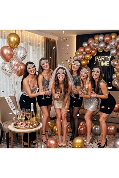 Kutlama Evi Gümüş Işıltılı Bride To Be Gözlüğü - Bekarlığa Veda & Bride Party...
