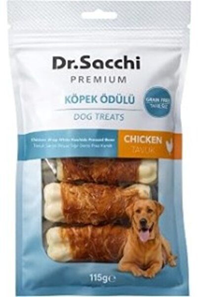 Dr. Sacchi Dr.Sacchi Premium Tavuk Sargılı Beyaz Sığır Derisi Pres Kemik Tahı...