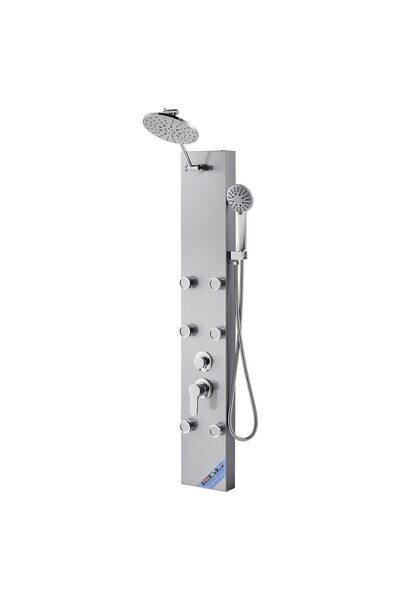 OMS Panou dus, Otel inoxidabil, Jet masaj, 3 in 1, dimensiune 1240 x 200 x 45...