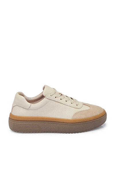 Tergan Bej Hakiki Deri Kadın Sneaker - K25S1AY68168-A25