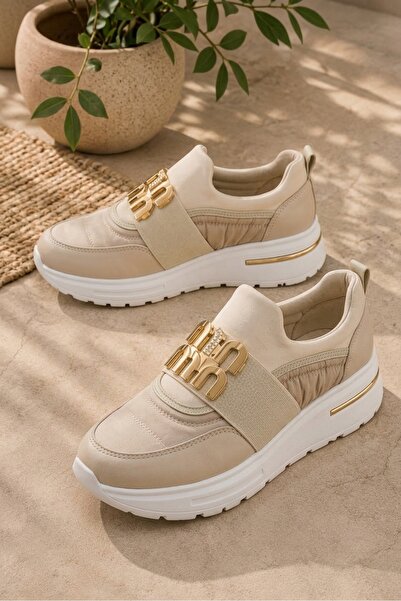 Slipcat Sneakers - Ecru - Short heels (1–4 cm)