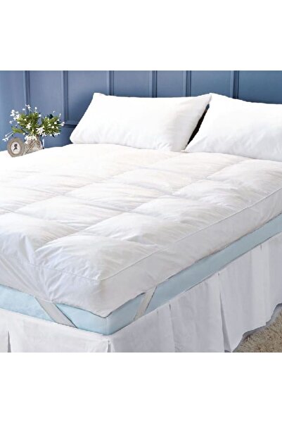 Danube Home Poly Fill Mattress Topper 200x200+5cm, White, L 200 x W 200x H 5 ...