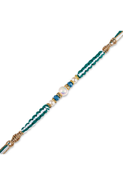 MADHOOR Rakhi Pearl White Green