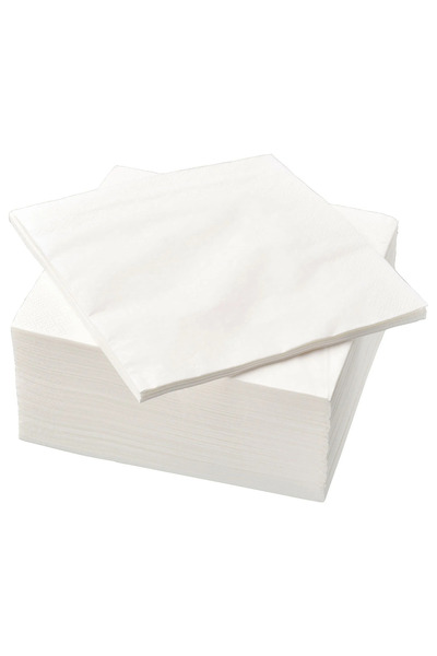 IKEA FANTASTISK Kağıt Peçete – Yumuşak, Emici ve Kullanışlı beyaz 40x40 cm - ...