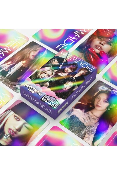 Kpop Dünyasi i-dle '' We Made '' Çift Yön Baskılı Hologramlı Lomo Card Seti (...
