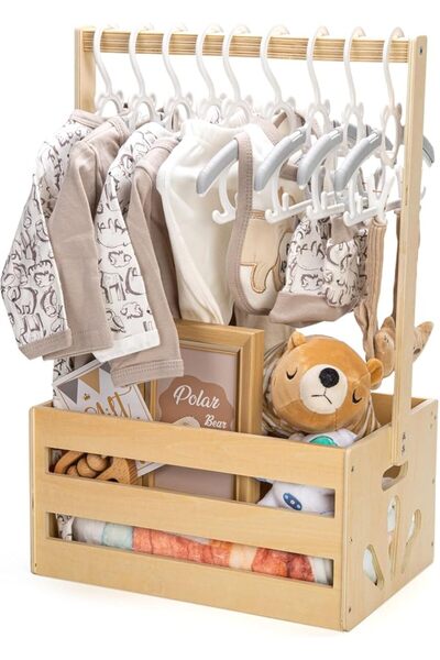 GENERAL Wooden Baby Shower Storage Box, Wooden Box Suitable for Storage with ...