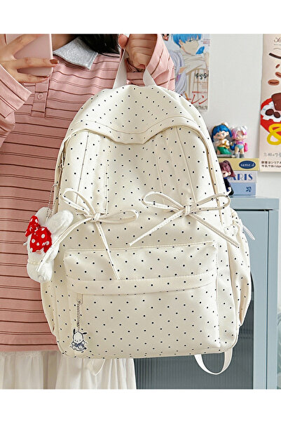 Take Two By Styli Dot Print Bow Detail Backpack