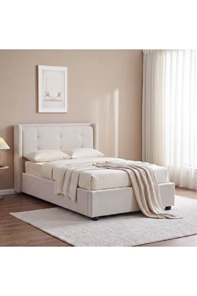 Danube Home Maxillux TuftUpholstered Kids Bed With Hydraulic Storage + Usb-be...
