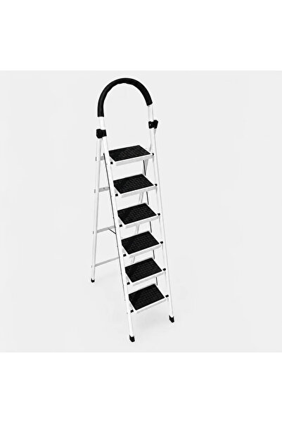 AT Performance Folding Ladder with 6 Wide Steps, At Performance, Metallic, Ma...