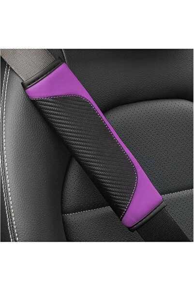 GENERAL Car Seat Belt Cover and Shoulder Protector Carbon Fiber Seatbelt Cove...