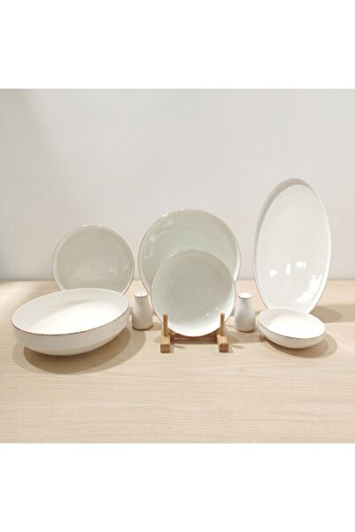 Danube Home Cynara 29 Piece New Bone China Dinner Set -serves 6, White, Dinne...