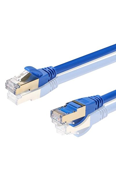 QSFPTEK كابل إيثرنت Cat7 بطول 0.5 متر، كابل إنترنت أزرق عالي السرعة 10 جيجابت...
