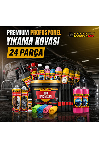 Oto Vizy10 Premium Profesyonel Oto Bakım Seti 24 Parça