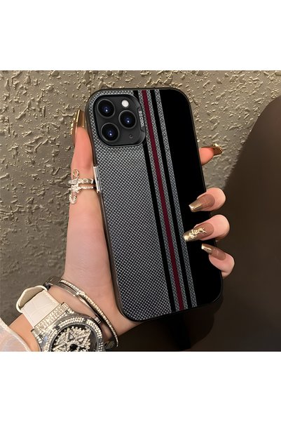 CHICASELUX حافظة صلبة بنمط شريط عمودي أنيق وعالي الجودة متوافقة مع هاتف iPhon...