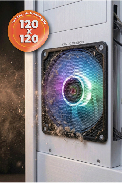 Kınık Tozluk 120x120 mm Siyah Oyun PC aksesuarı , Masaüstü Bilgisayar Kasası ...
