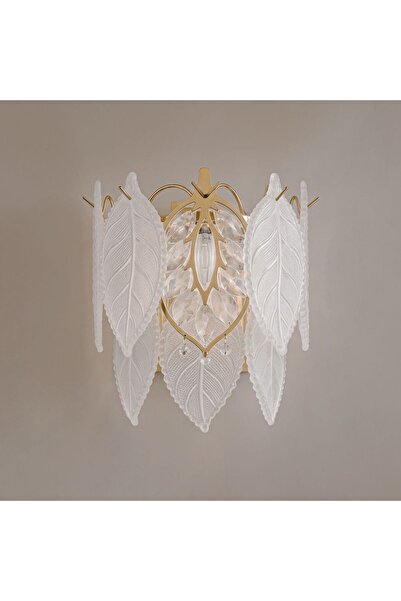 Danube Home Abels 2 Lights Crystal Wall Lamp - Gold, Glass, Stainless Steel, ...