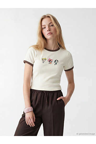 LC Waikiki Tricou de damă imprimat Powerpuff Girls
